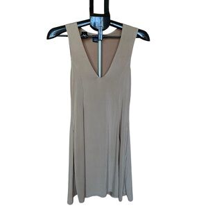 Elegant Tan Midi Dress